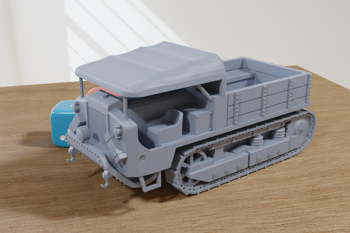 Schneider CD Artillery Tractor (France) WW1 Tank  - 3D Printed Miniature Wargaming Combat Vehicle - 28mm / 20mm / 15mm Scale