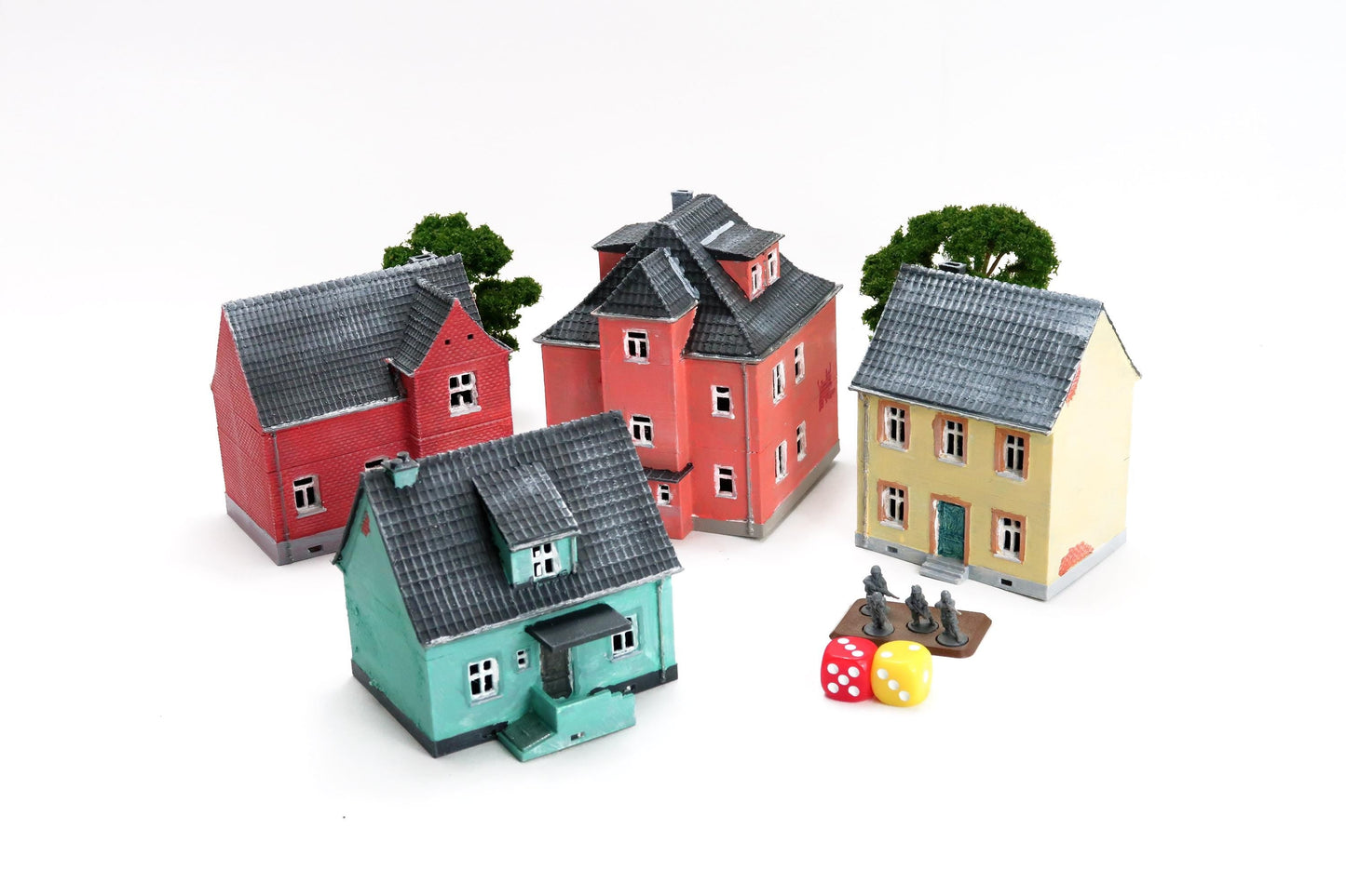 Fulda Cap West German Village Set Vol. 1 - 3D Printed Miniature Cold War Era Wargaming Terrain 28mm / 20mm / 15mm Scale
