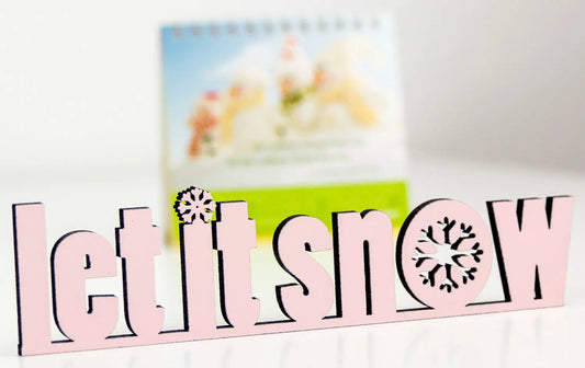 Leit it snow #2 Deko Schriftzug